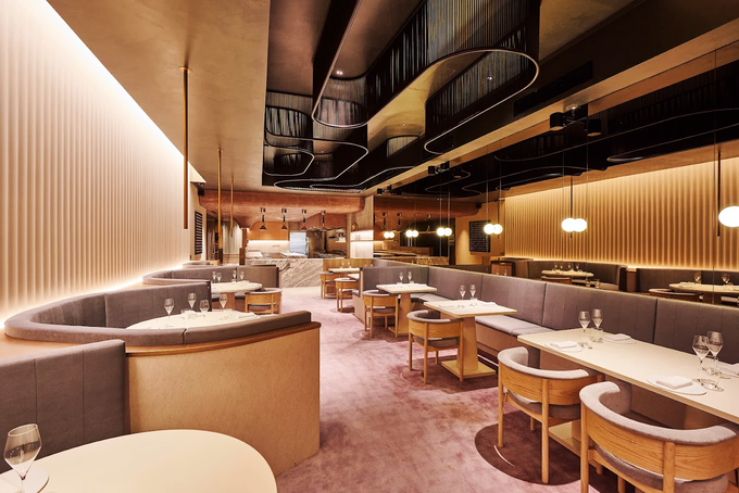 Best Park in SG : A Michelin-starred dining table at Meta with artful, contemporary plating.